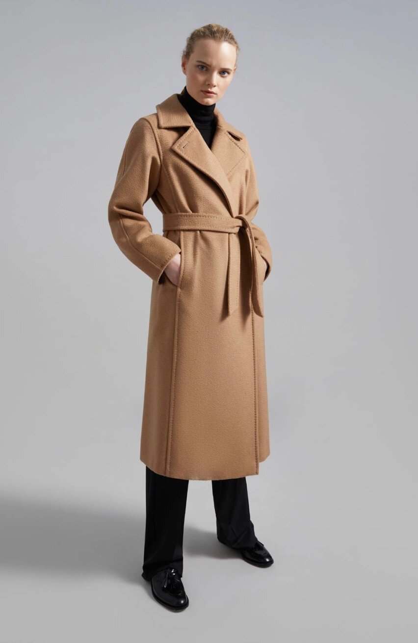 maxmara经典骆驼绒大衣manuela