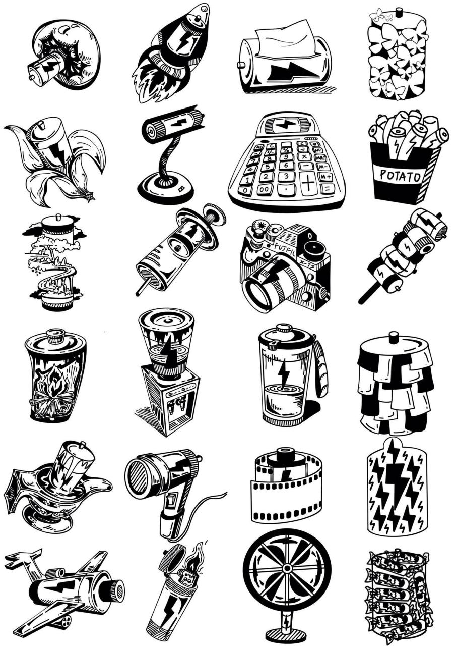 图形创意作业 创意表现方法     第一列置换 第二列置入 第三列拼置