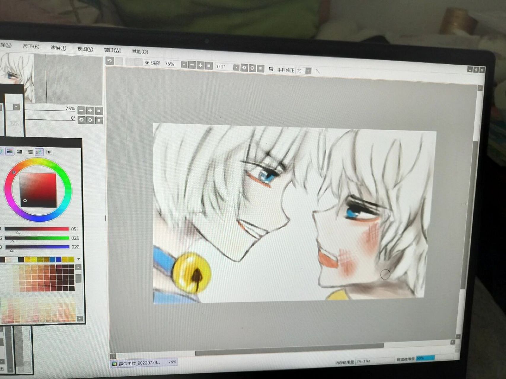 双喜cp手绘拟人 双喜好不戳,爱了爱了.