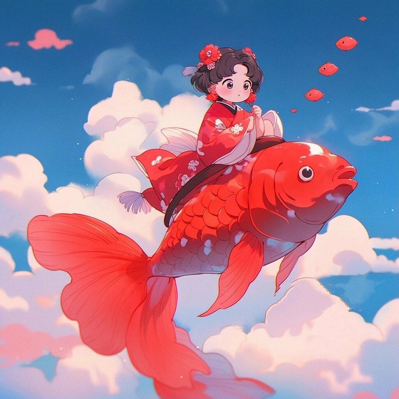 上岸头像/锦鲤附体 祝你水逆尽退 万事顺遂  	 姐妹们,愿你们得偿所愿