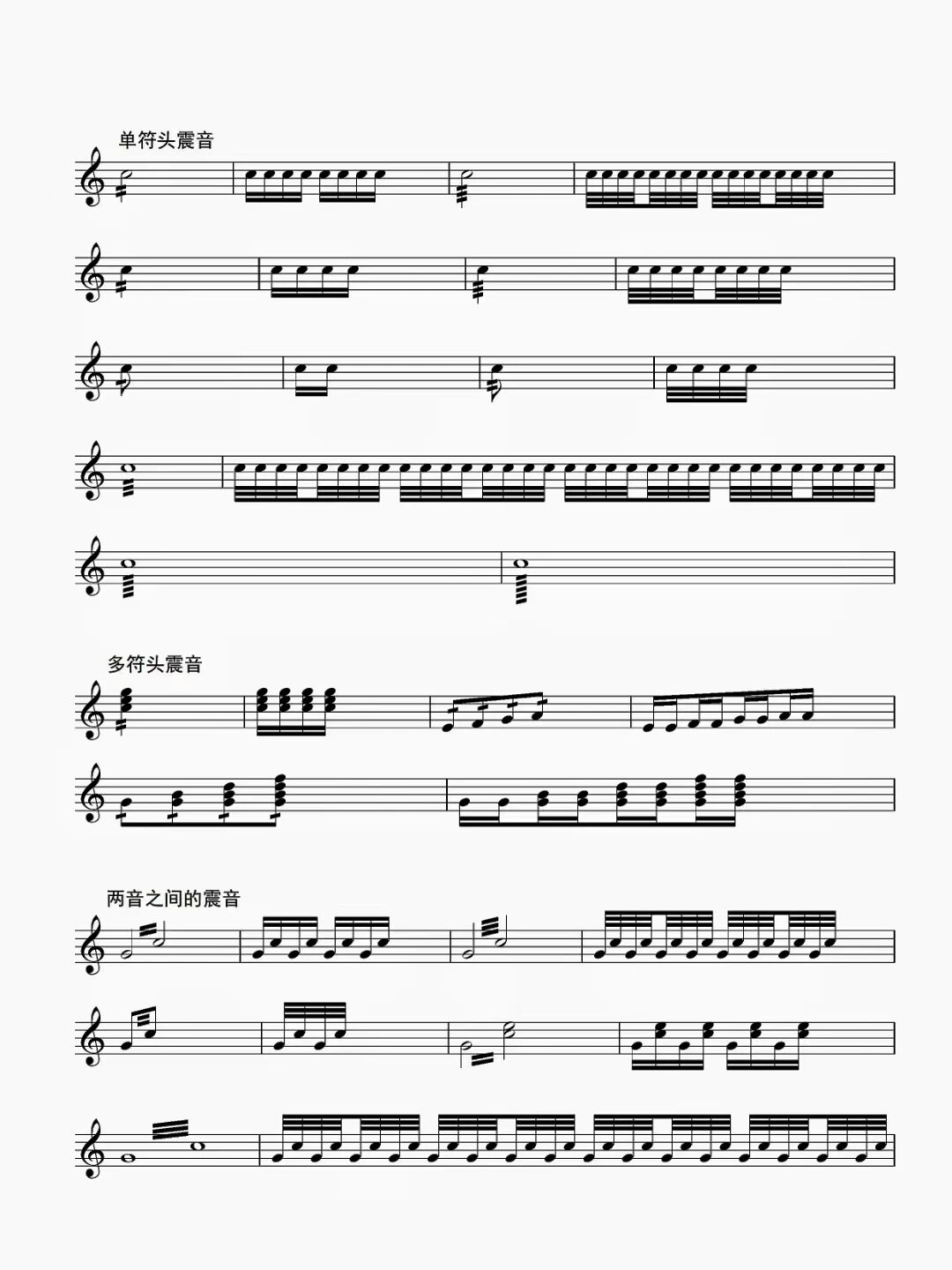 96基本乐理(十九):震音记号