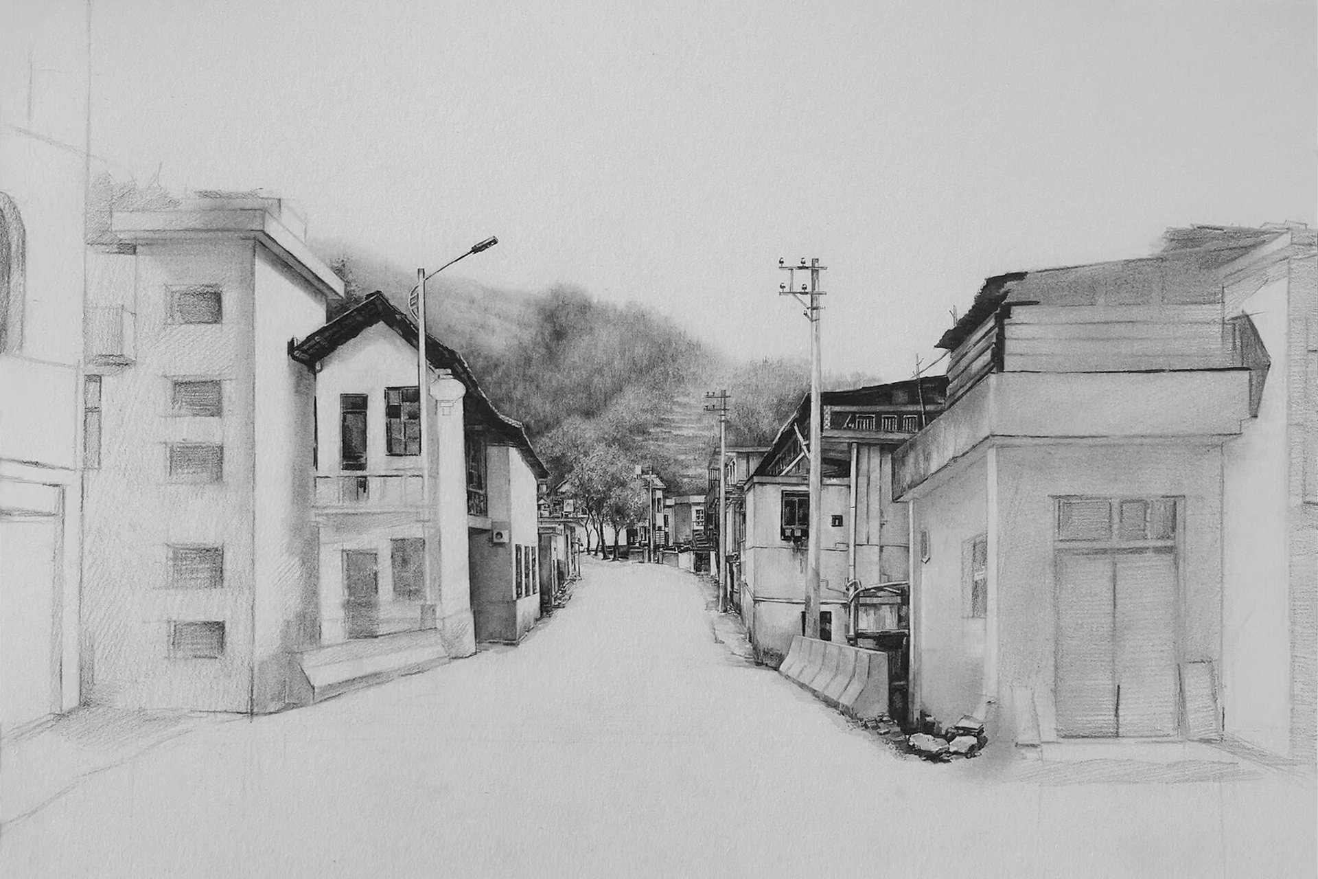 素描风景—街道