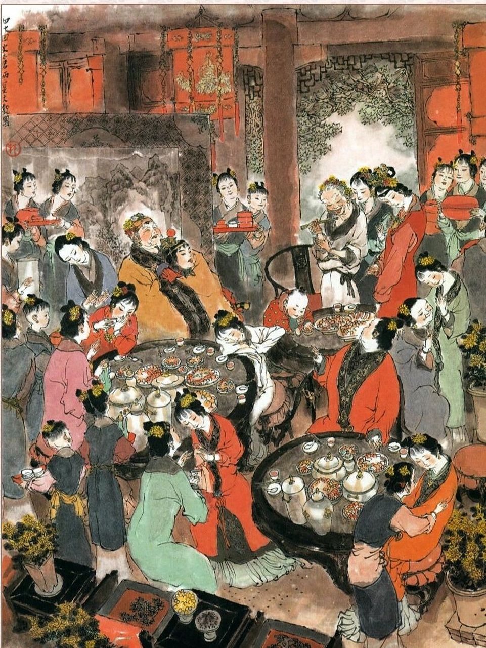 半梦半醒,你在红楼 戴敦邦红楼梦插画,一泼红墨,魂穿曹公红楼梦曲