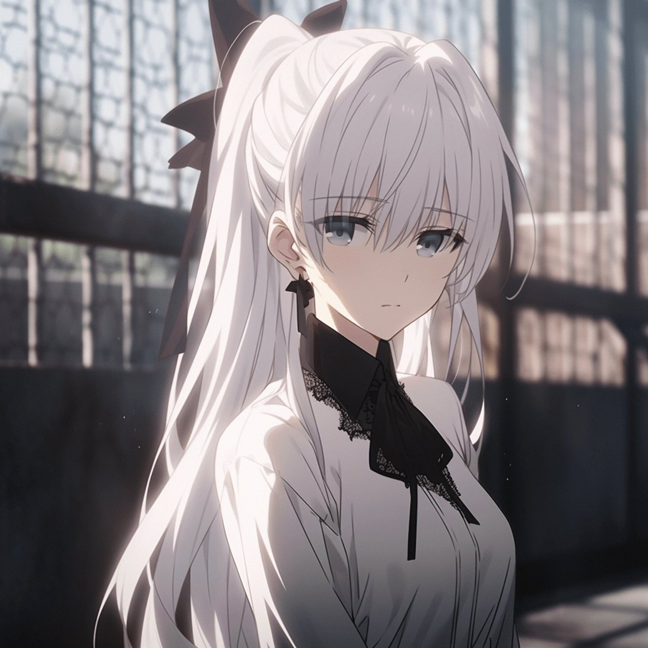 白发高马尾丨动漫女头             生成