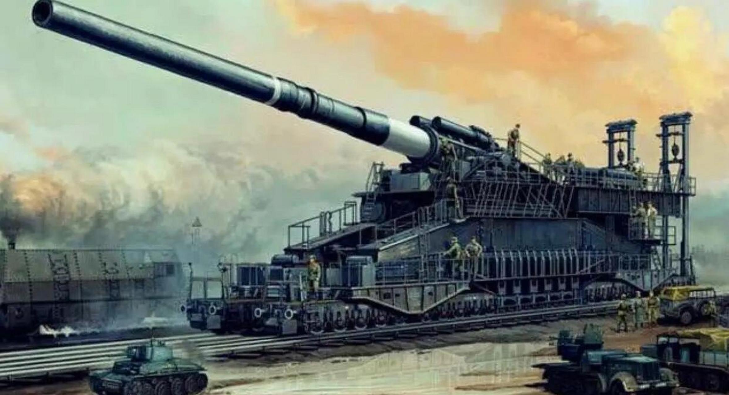 古斯塔夫列车炮(德文:schwerer gustav,意为:重炮古斯塔夫 别称:多拉