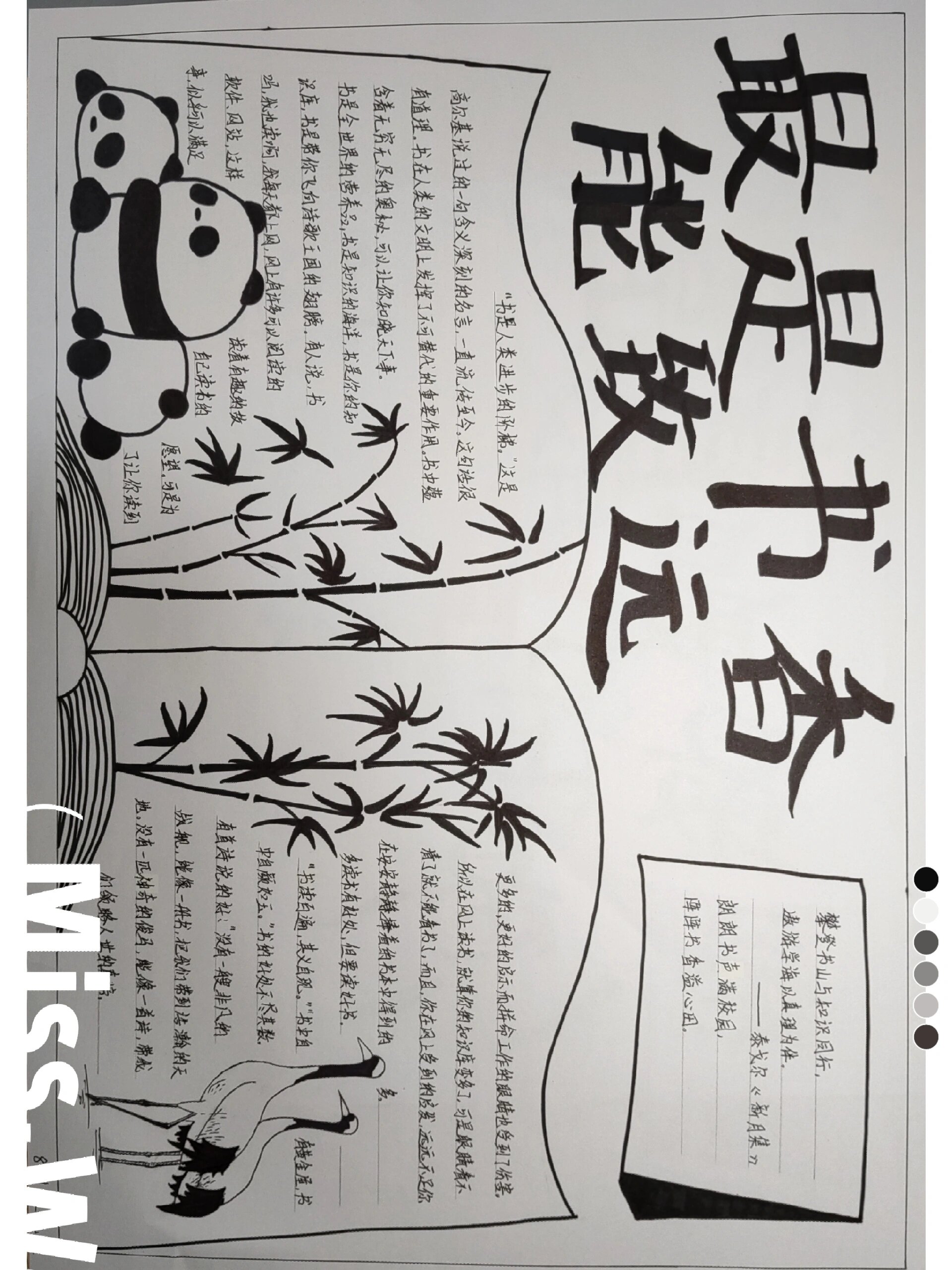 最是书香能致远手抄报