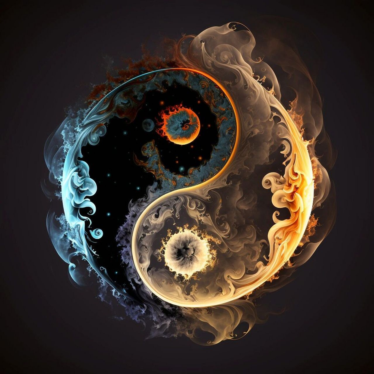 midjourney丨阴阳之道丨内附关键词 阴阳之道,乃是宇宙生生不息的根本