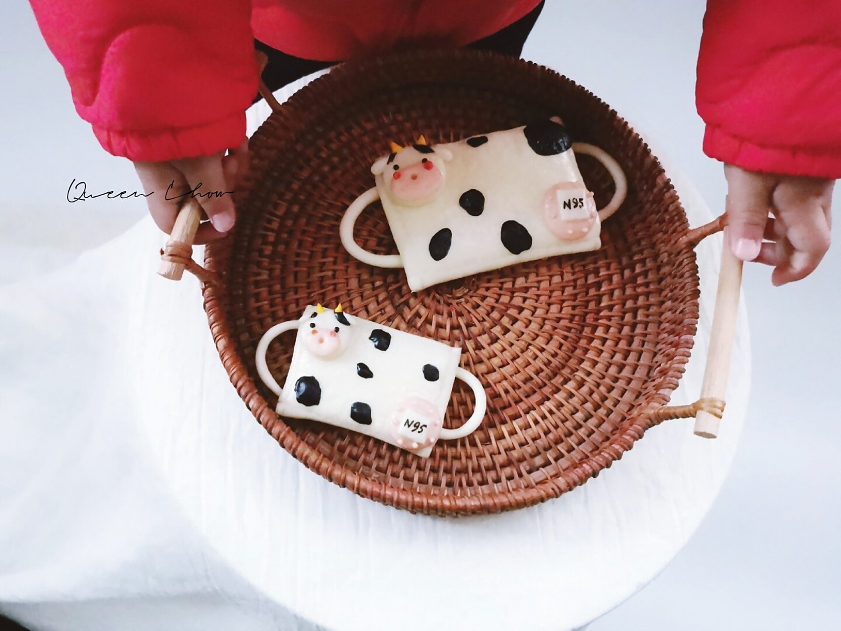 卡通馒头 牛牛口罩 这个口罩无敌牛,愿2021我们甩掉口罩!
