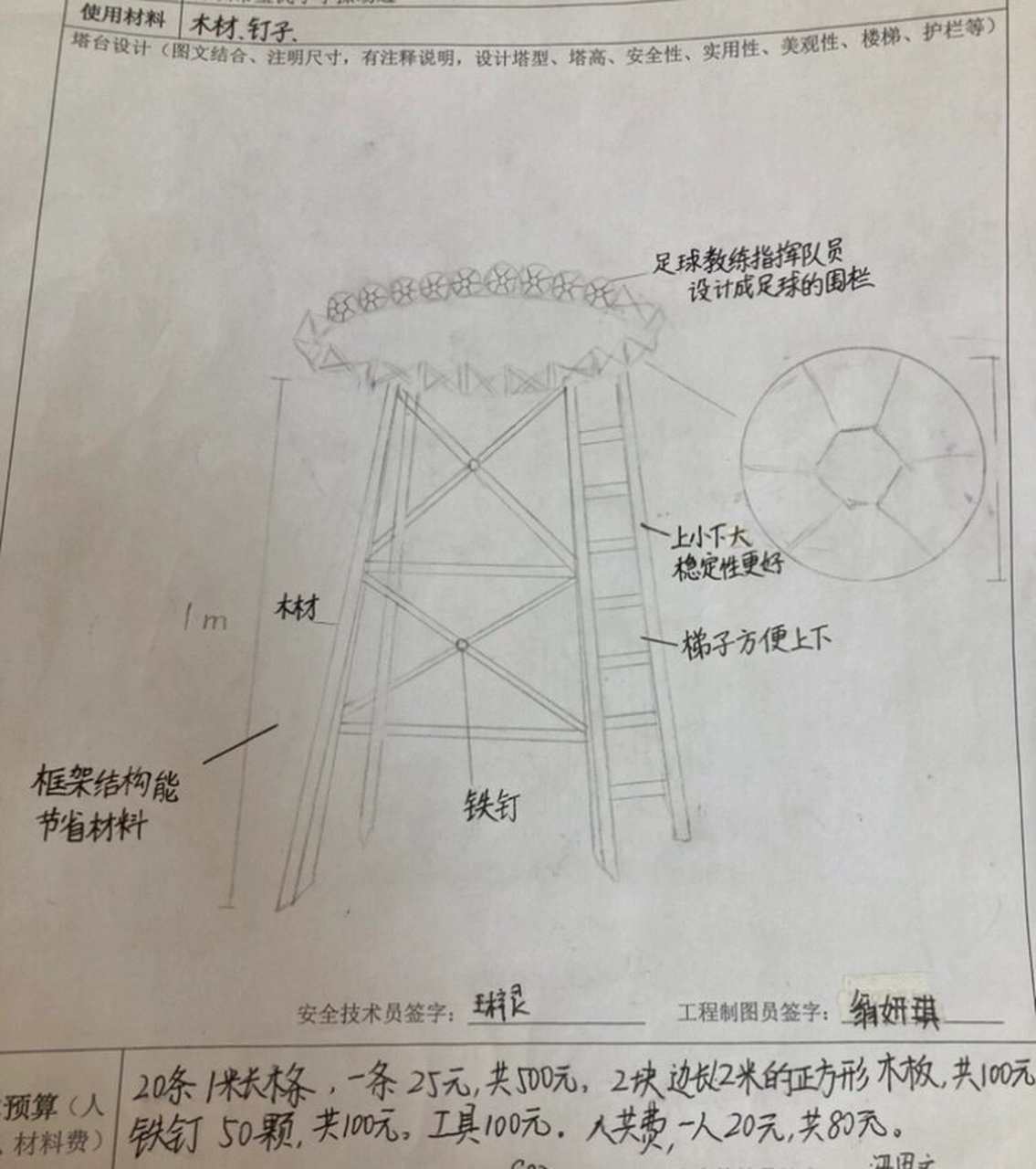 塔台模型设计图手画图片