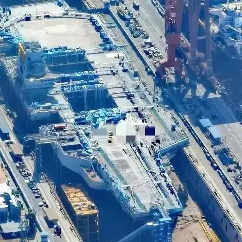 难道东方大国的超级核动力大航母大样又出来中国核航母卫星图像中国核