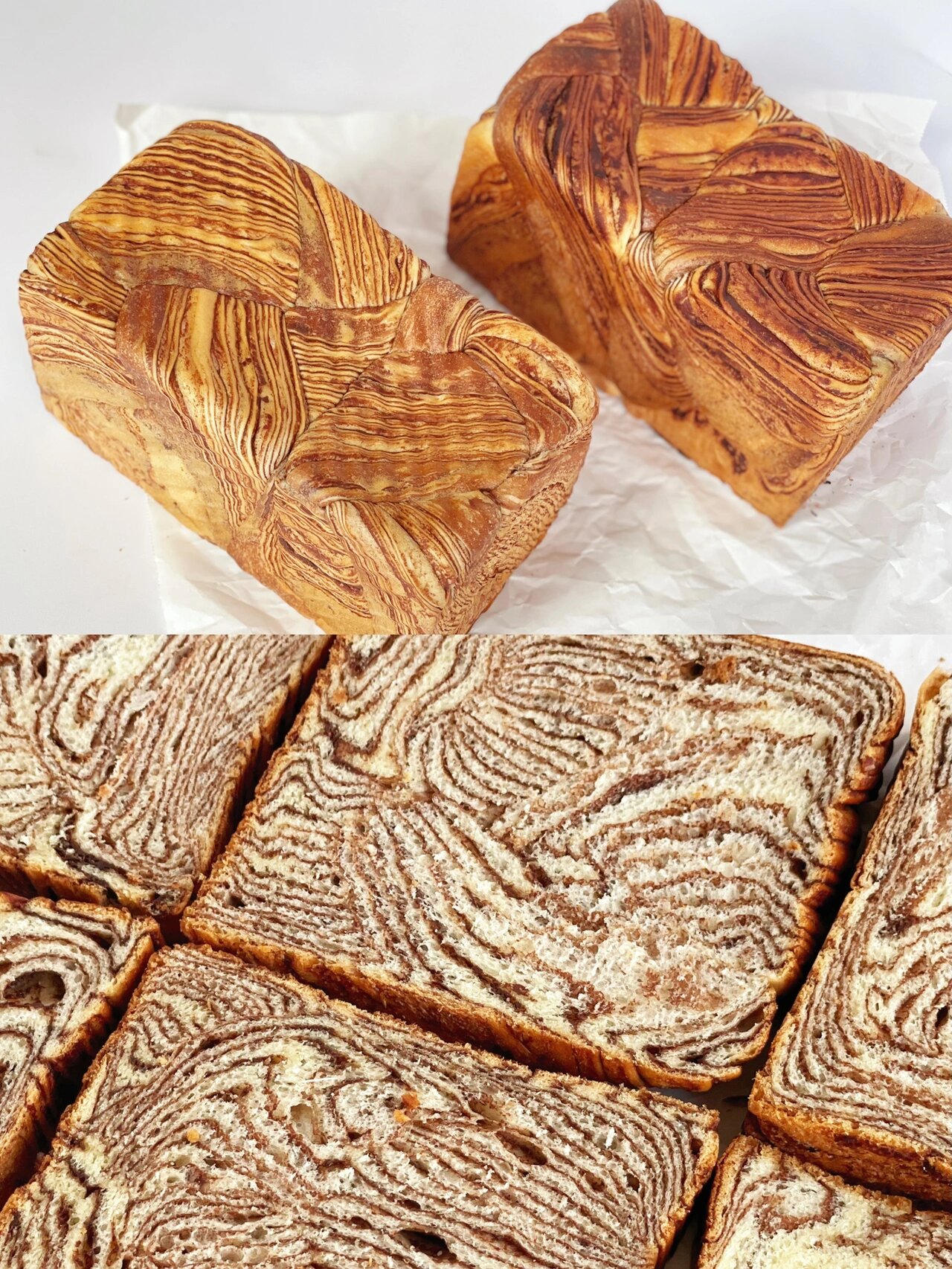 巧克力大理石吐司|一次发酵|美到哭必收藏6015