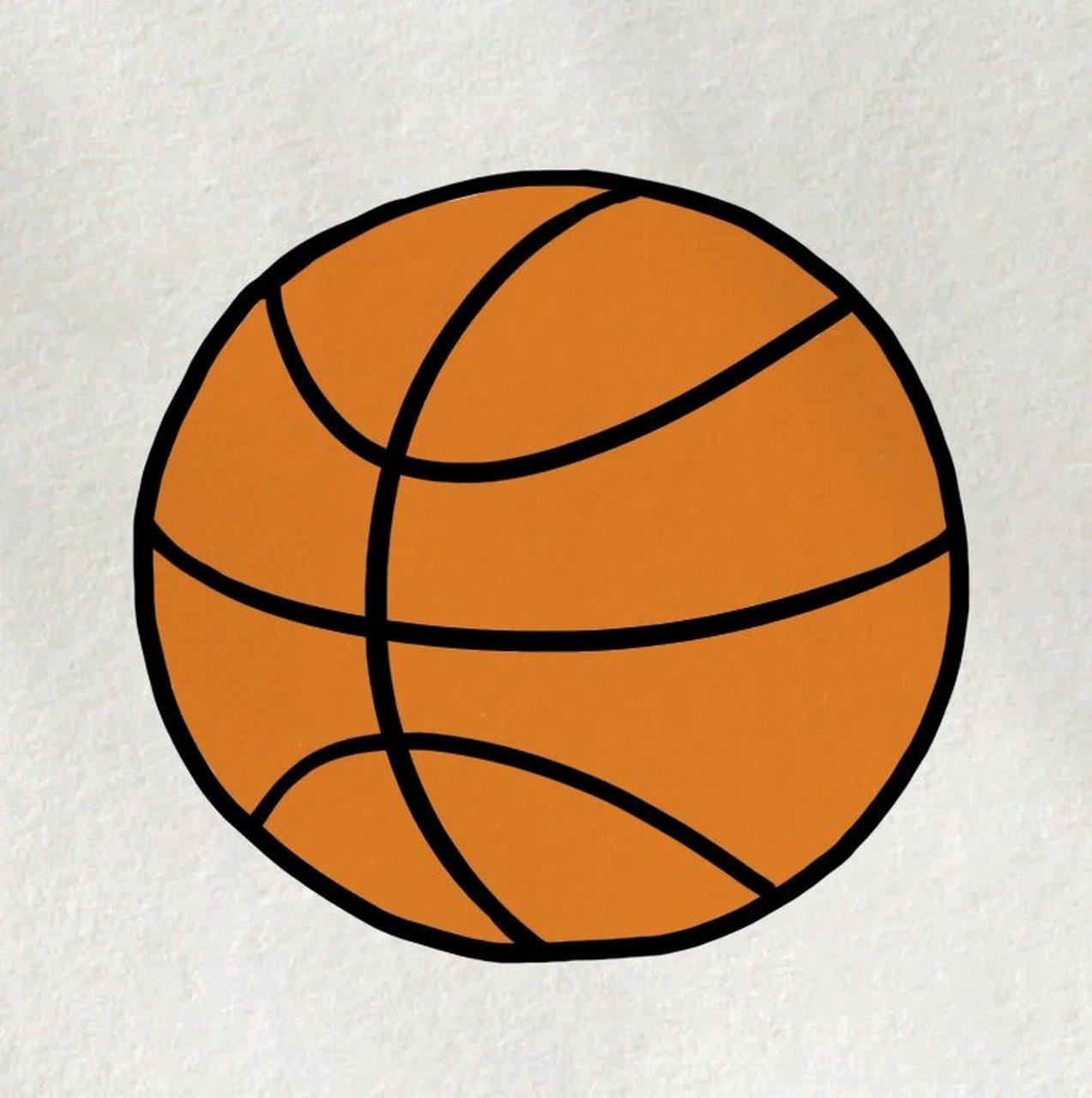 简单的篮球90 #简笔画# #儿童简笔画