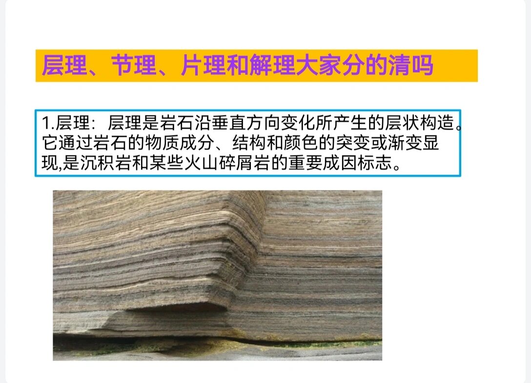 【地理知识】层理,节理,片理,解理