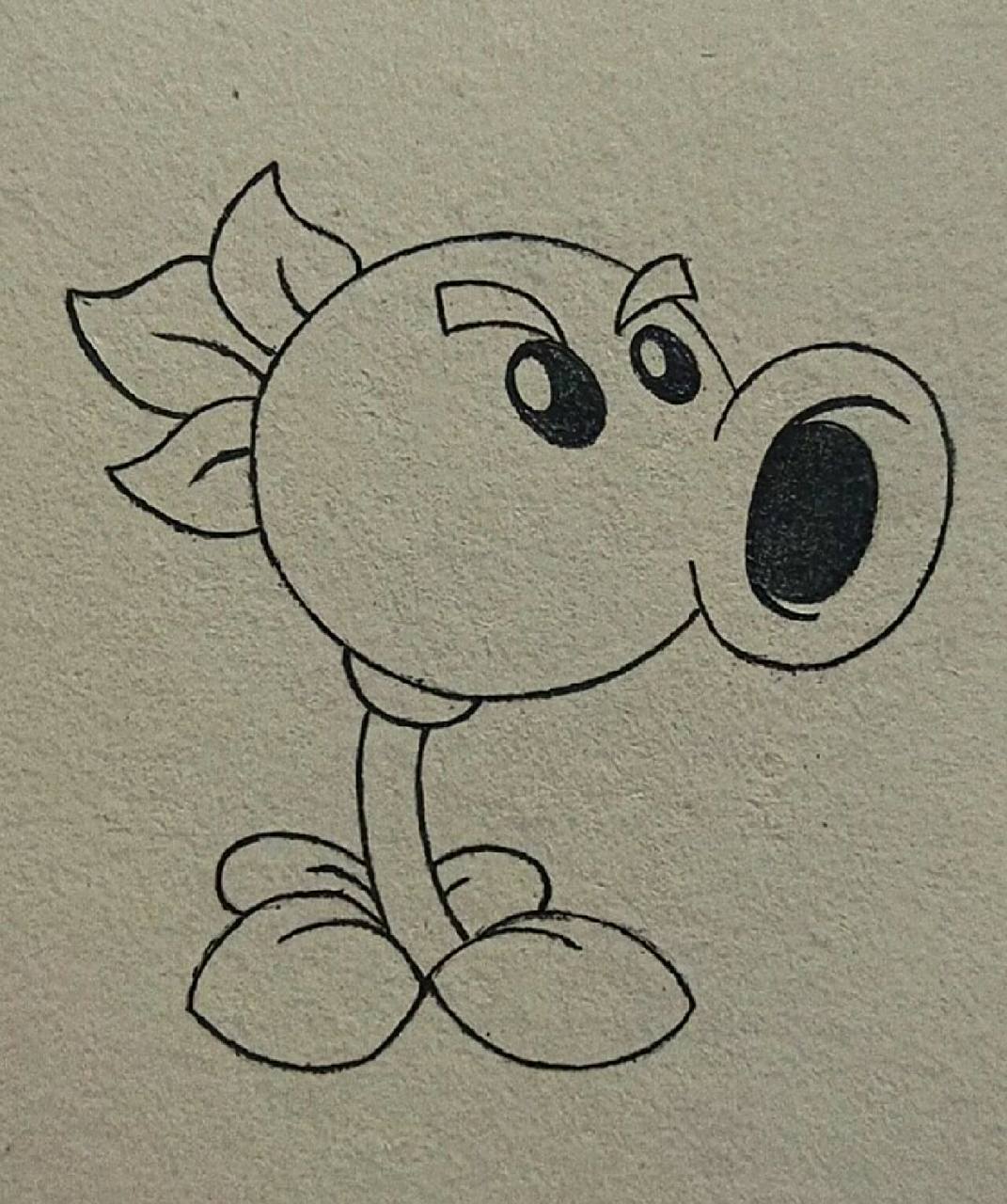 豌豆射手简笔画