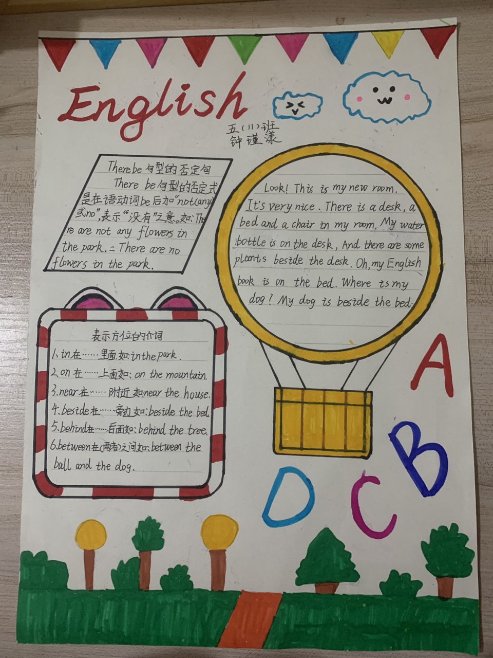 小学五年级英语手抄报