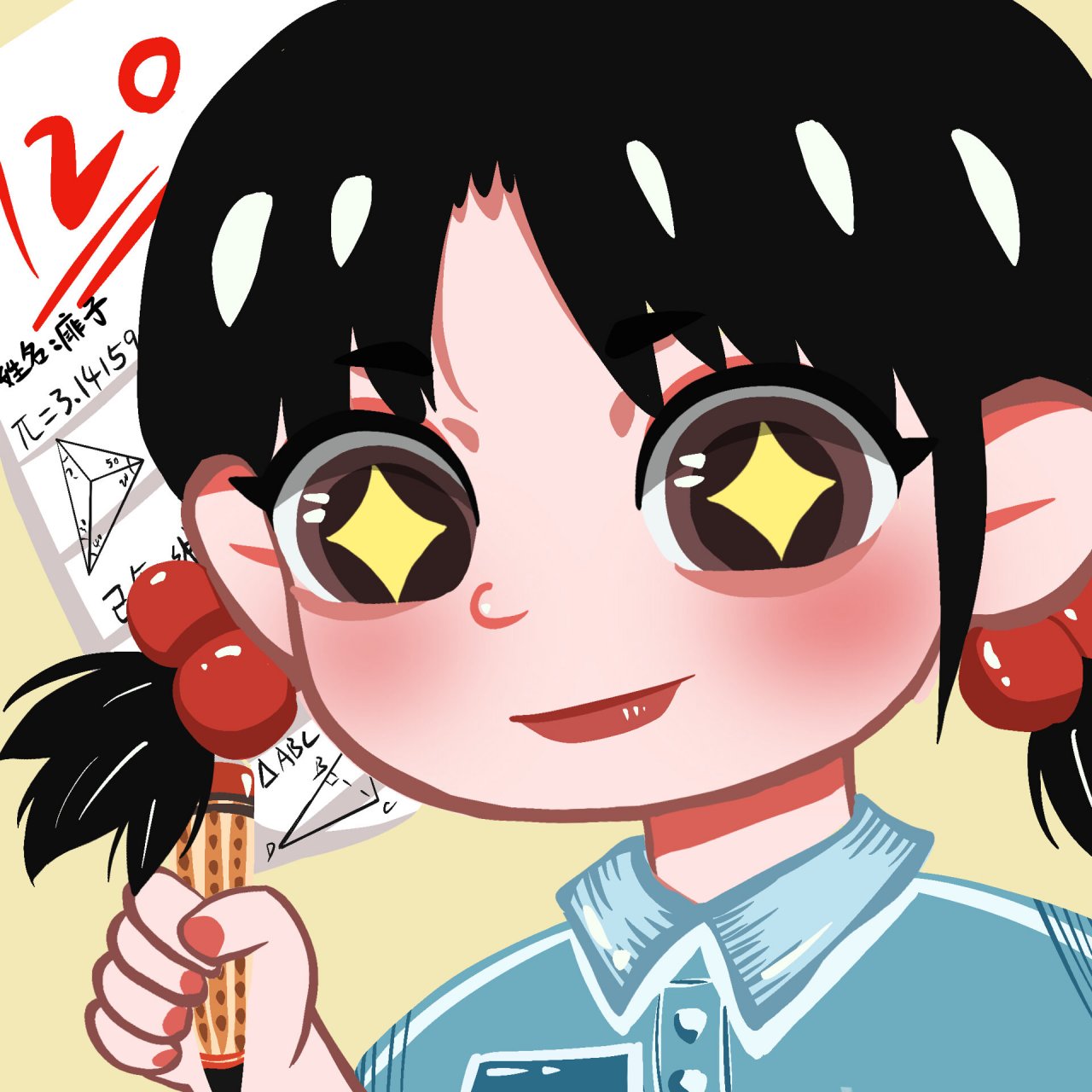 中考加油!/卡通头像/q版头像 准备画个中考情头,姐妹们等我!