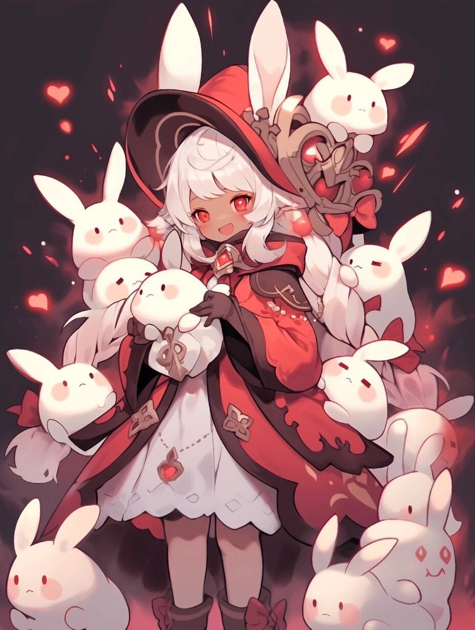 q版红色系兔子拟人小萝莉