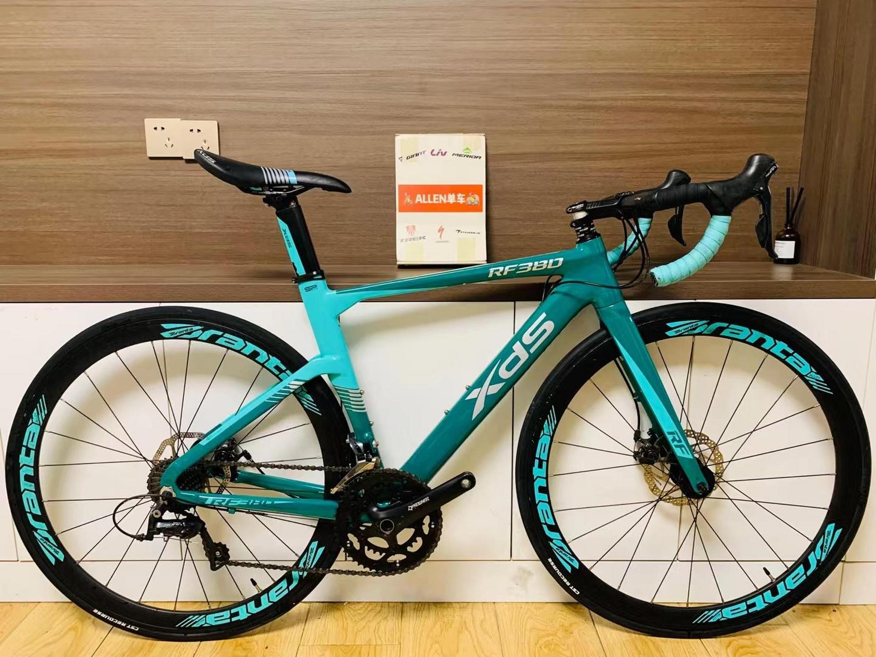 喜德盛rf380公路车 铝合金车架 破风气动型 禧玛诺r3000套件18速 49码