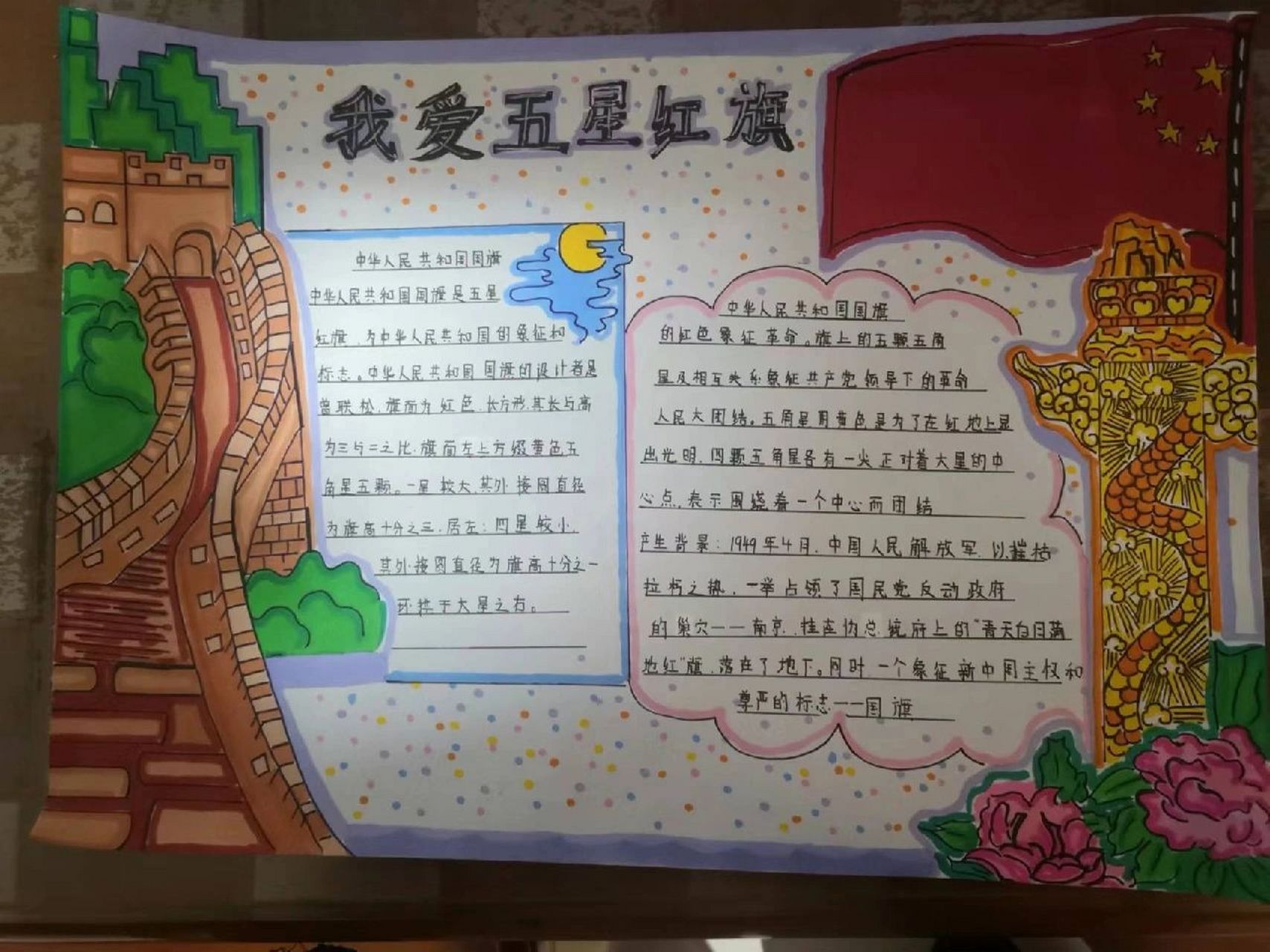 我爱五星红旗(爱国)手抄报 有需要的可以借鉴 但是要说一声哦