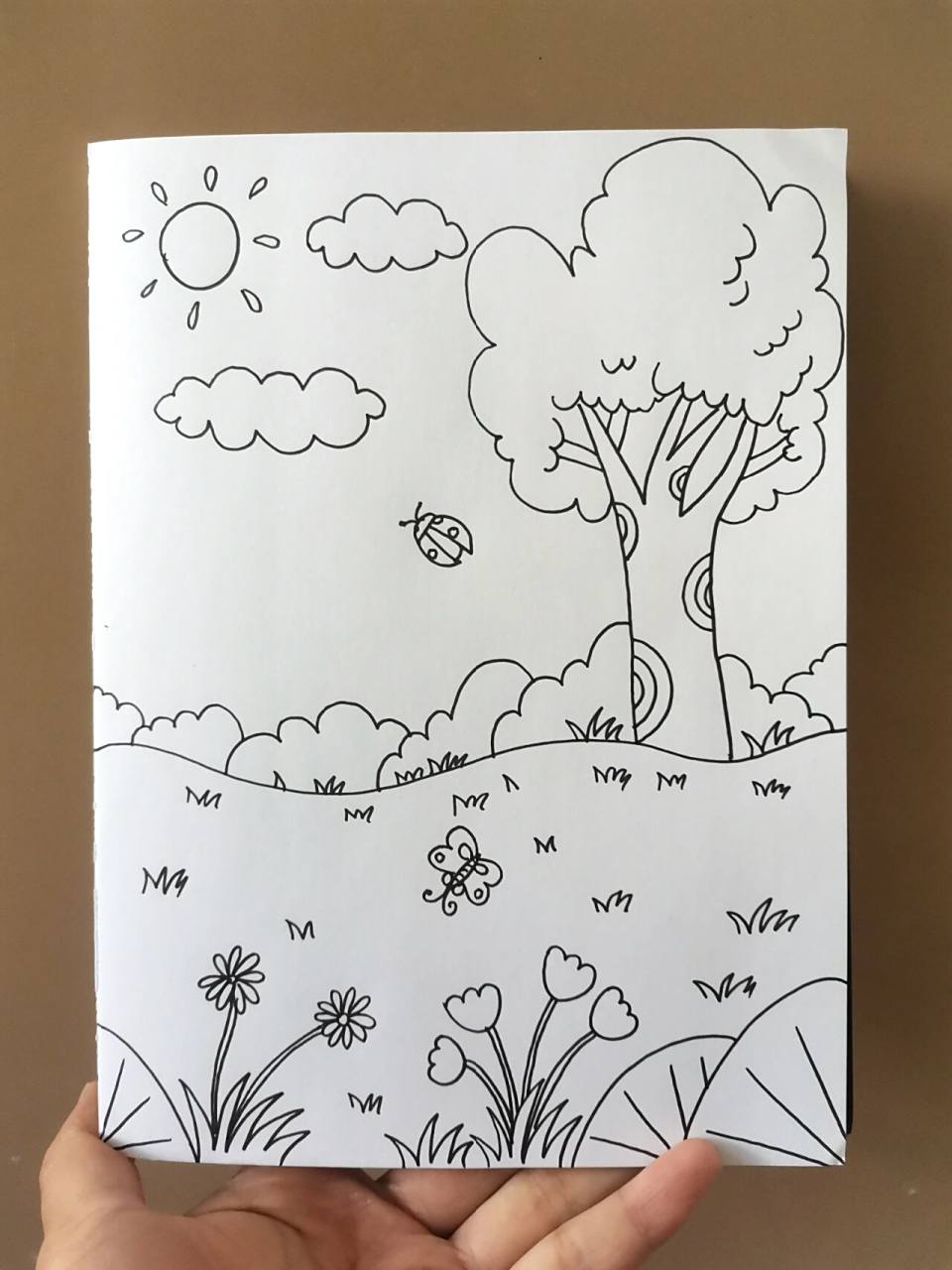 森林小场景简笔画画法-原创39