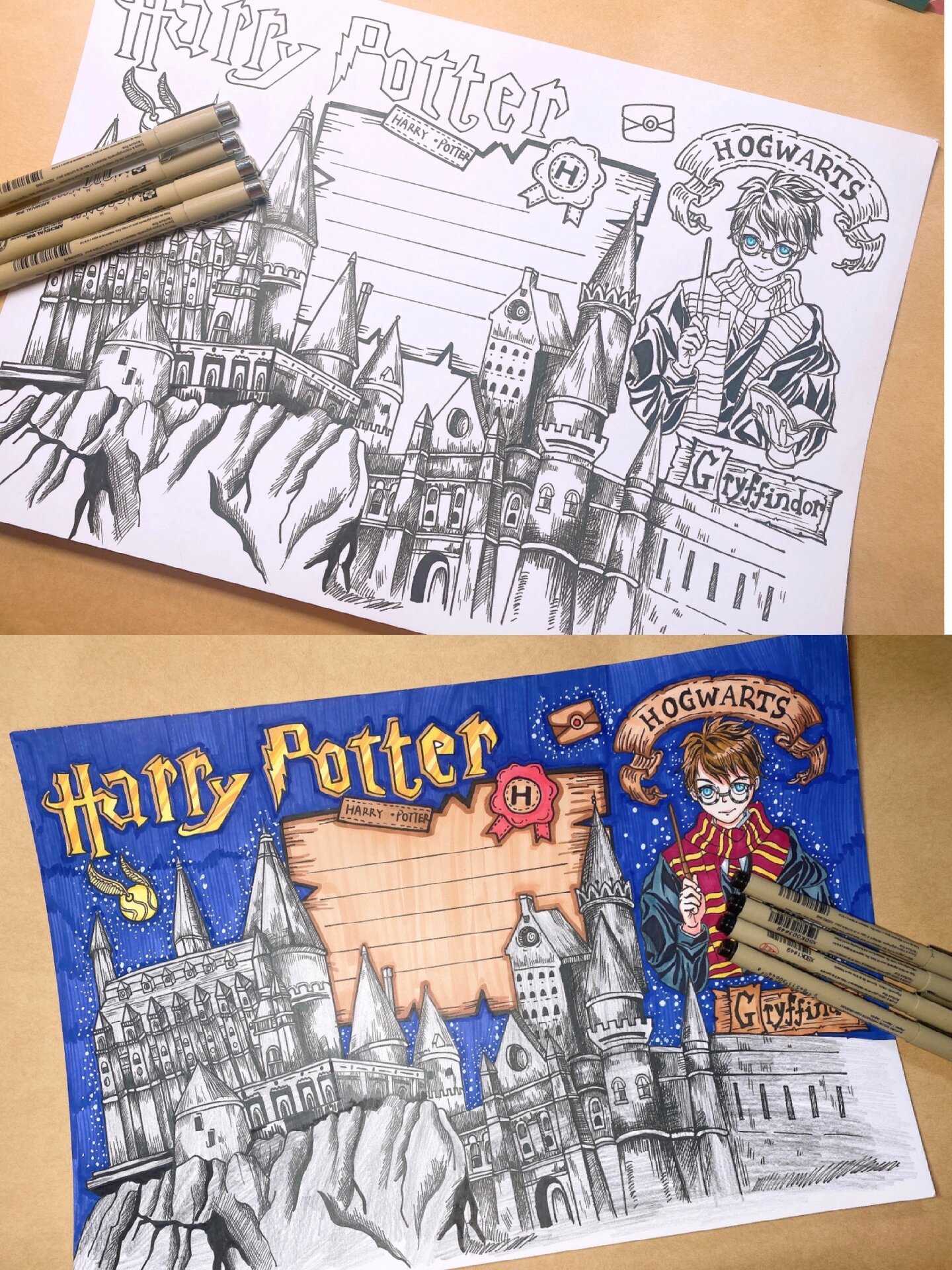 哈利波特手抄报/读书卡