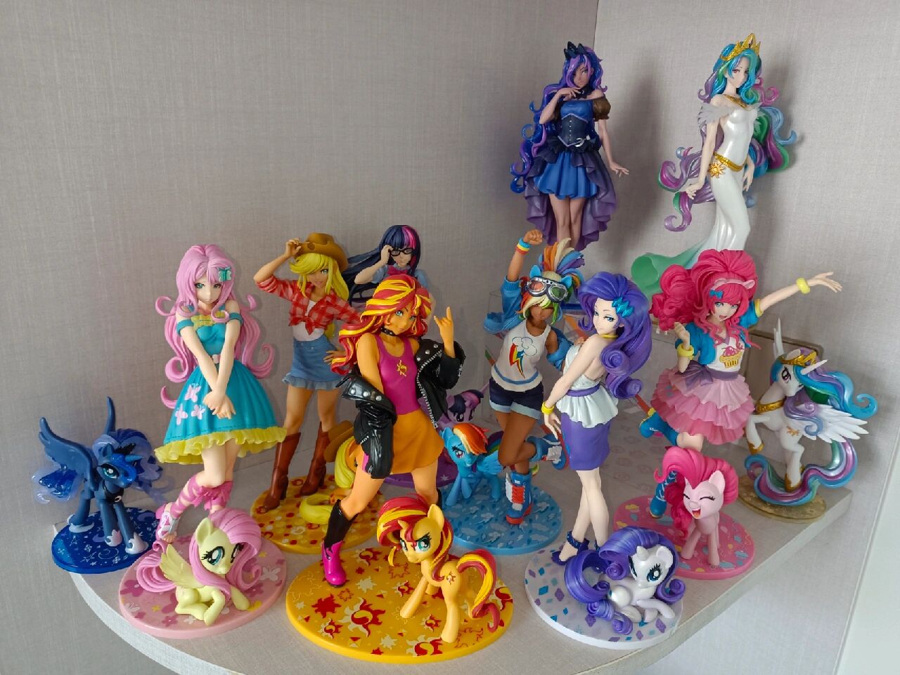 寿屋小马宝莉全家福来了~ 寿屋彩虹小马美少女系列手办全款合照,哪