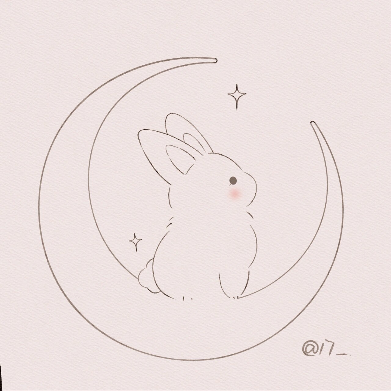 兔子简笔画:小兔子的中秋愿望会是什么呢?