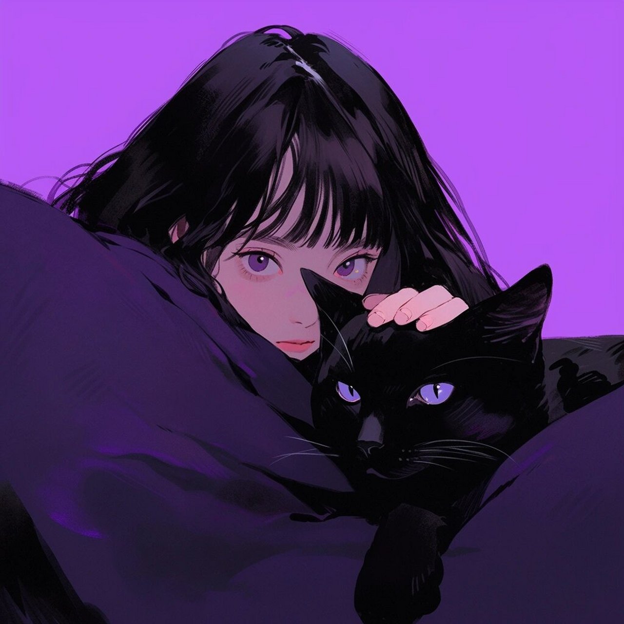 女生头像|神秘黑与高贵紫绝配