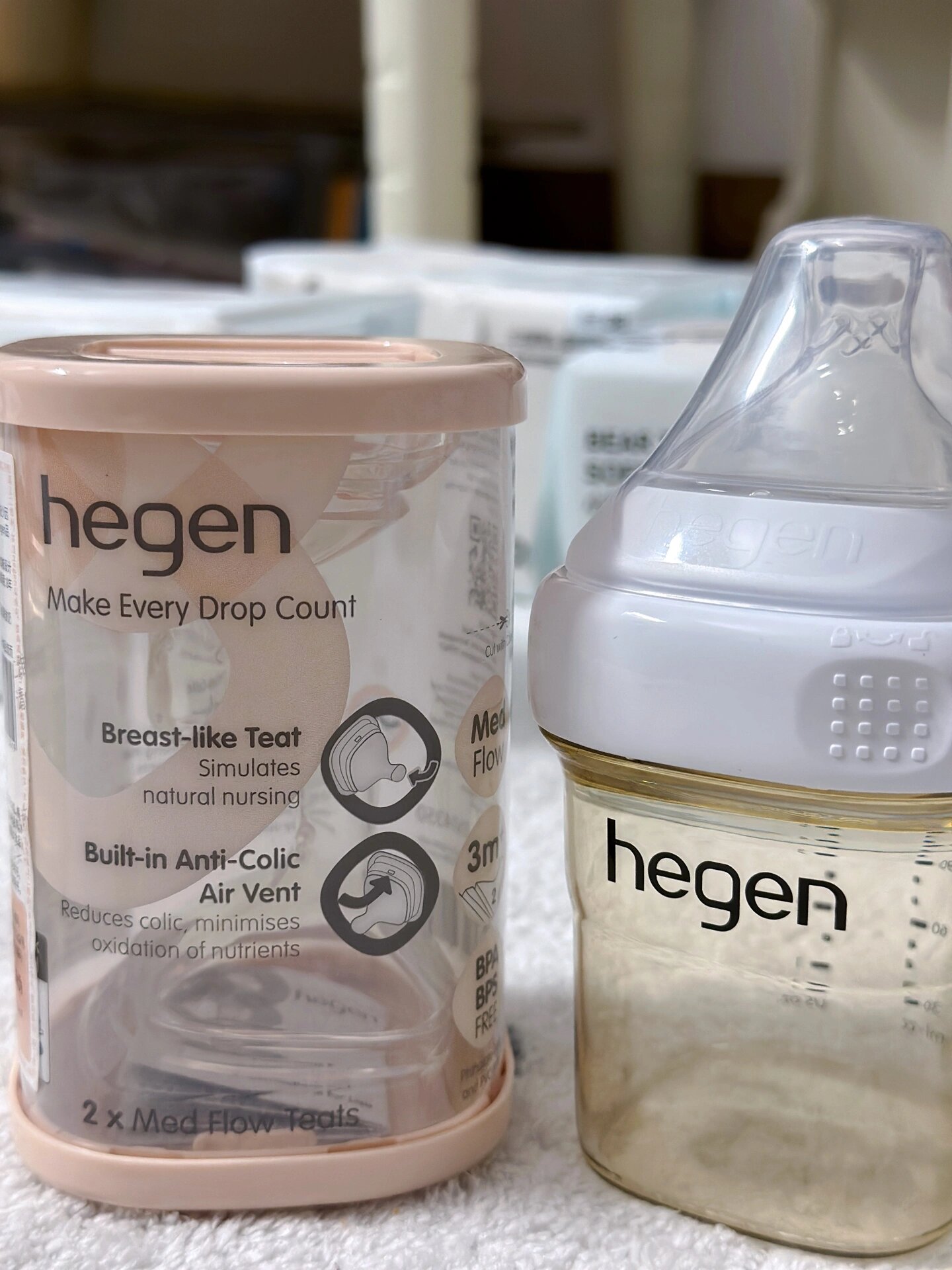hengen 奶瓶 奶瓶中的爱马仕 hegen 奶瓶奶嘴仿母乳设计 非常容易被