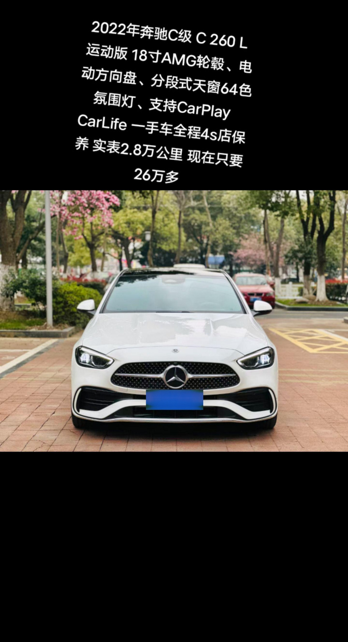 奔驰c2602018款报价图片