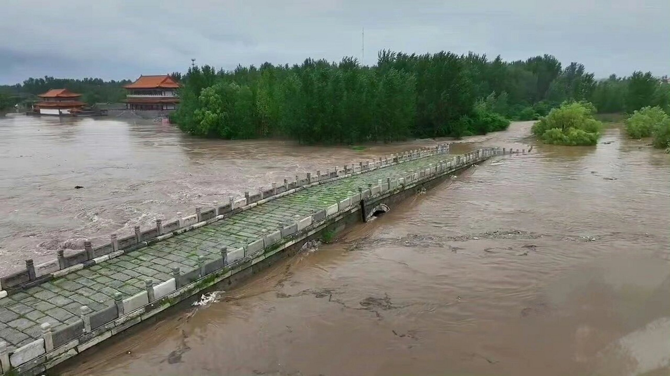 中国最长的石拱桥永济桥 河北涿州北拒马河大水,全国重点文物保护单位