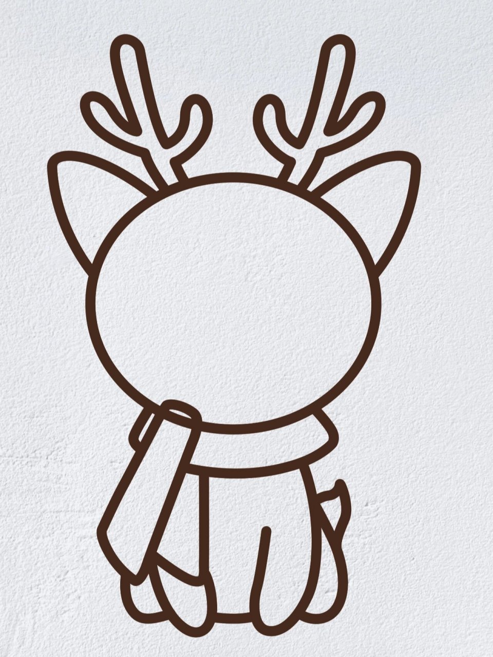节日简笔画之圣诞节麋鹿(内附过程图)