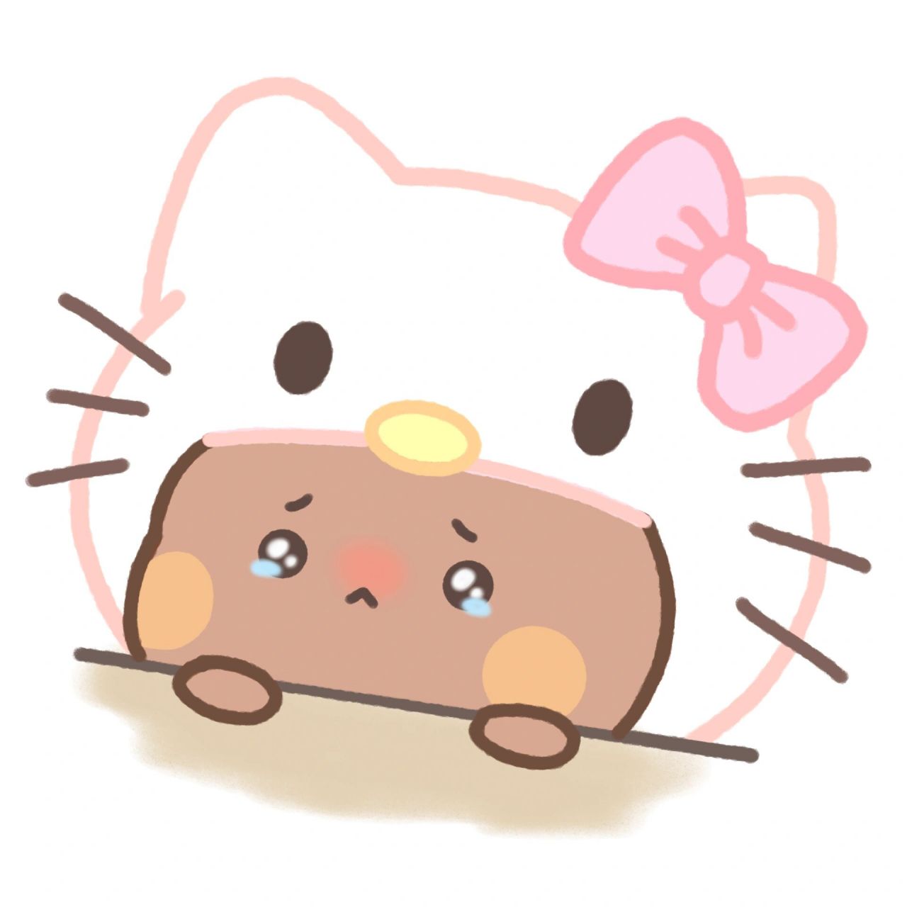 [摸鱼手绘] 一二布布手绘情侣头像分享 刷到有小姐姐做的p图模糊版本