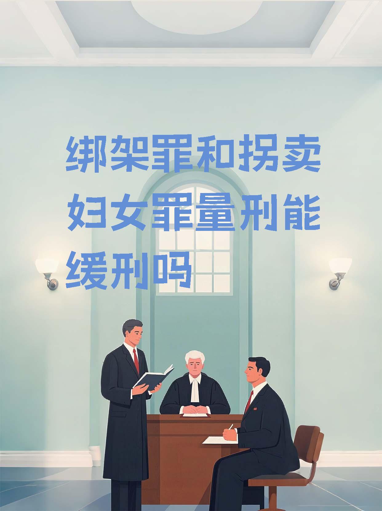 绑架罪和拐卖妇女罪量刑能缓刑吗