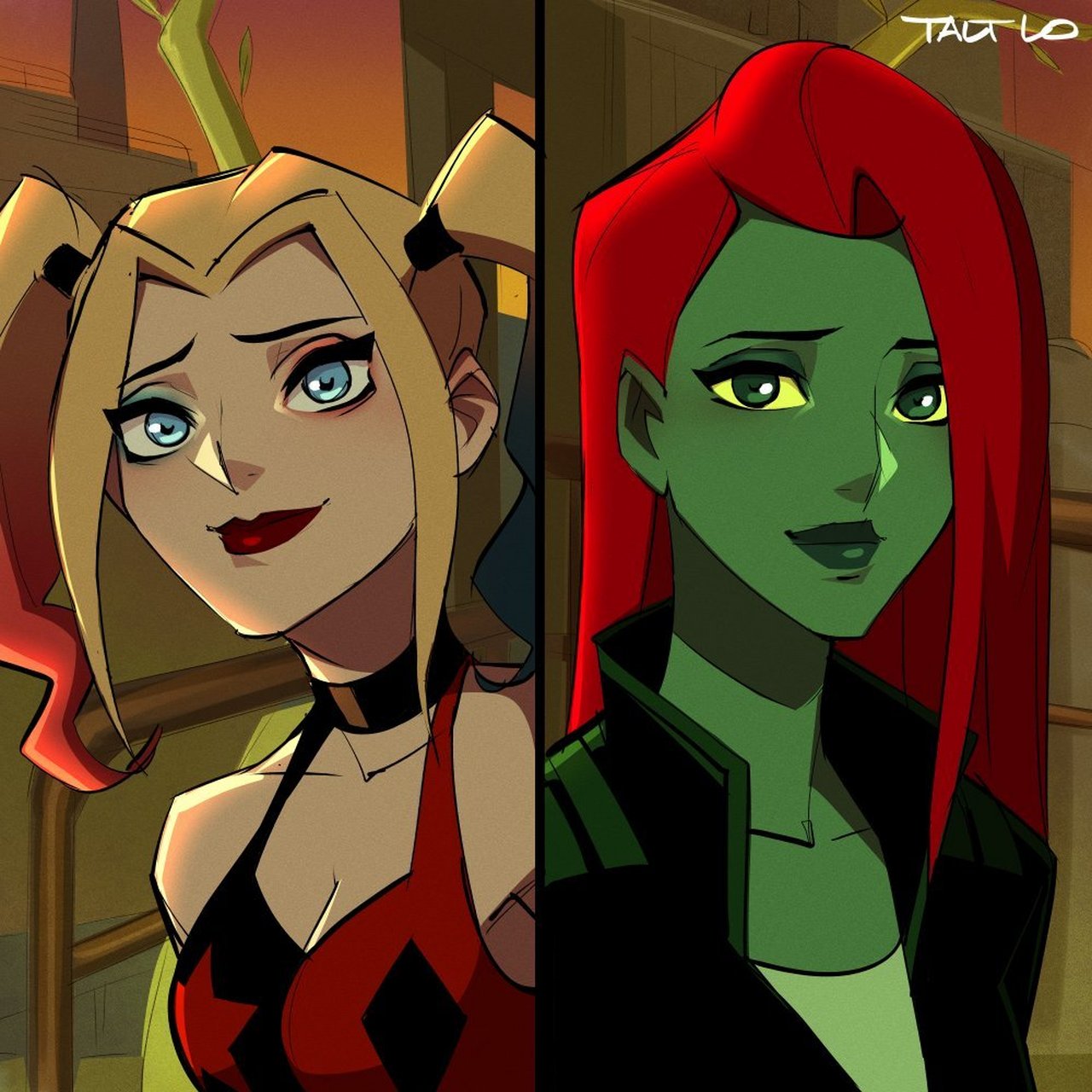 小丑女 哈莉奎茵和毒藤女  画师ins:talt_lo