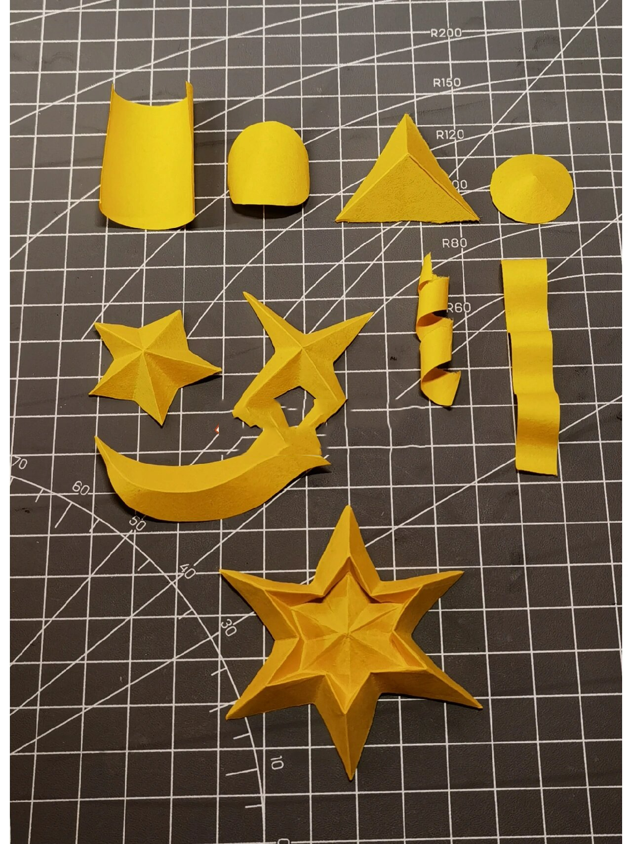 一组纸浮雕基本技法