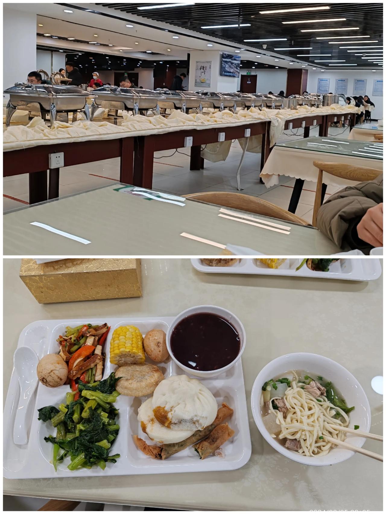 单位食堂的早餐 打卡食堂早餐 餐前盛宴聚,佳肴美味香