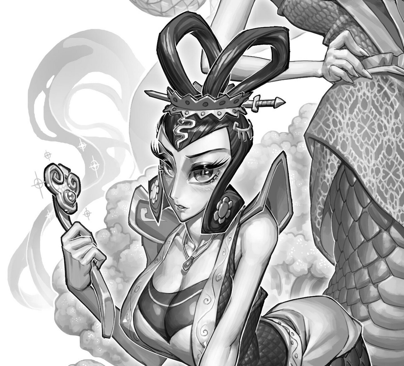葫芦娃同人 蛇精姐妹 金蛇 青蛇 day30 终于画到了蛇妖姐妹,原作中的