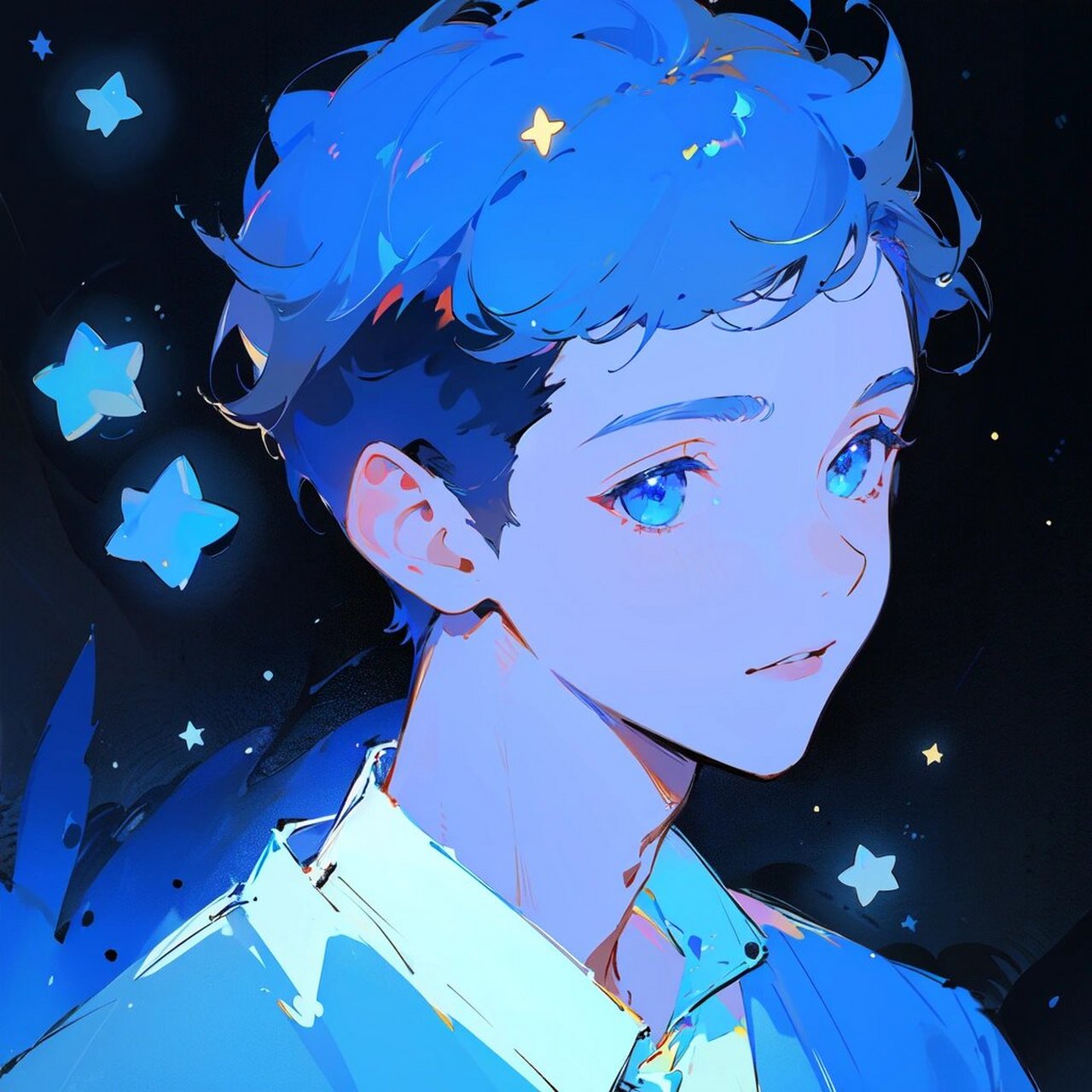 blue boy|忧郁男孩头像