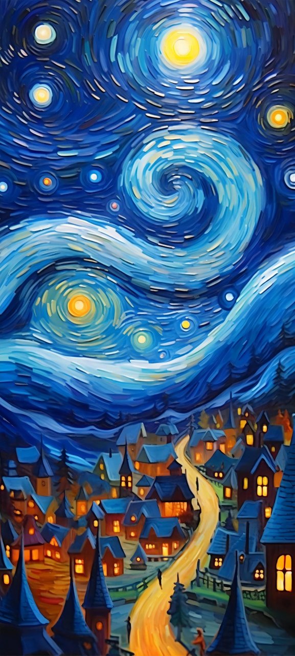 梵高星空壁纸 《星月夜》(the starry night)是荷兰后印象派画家