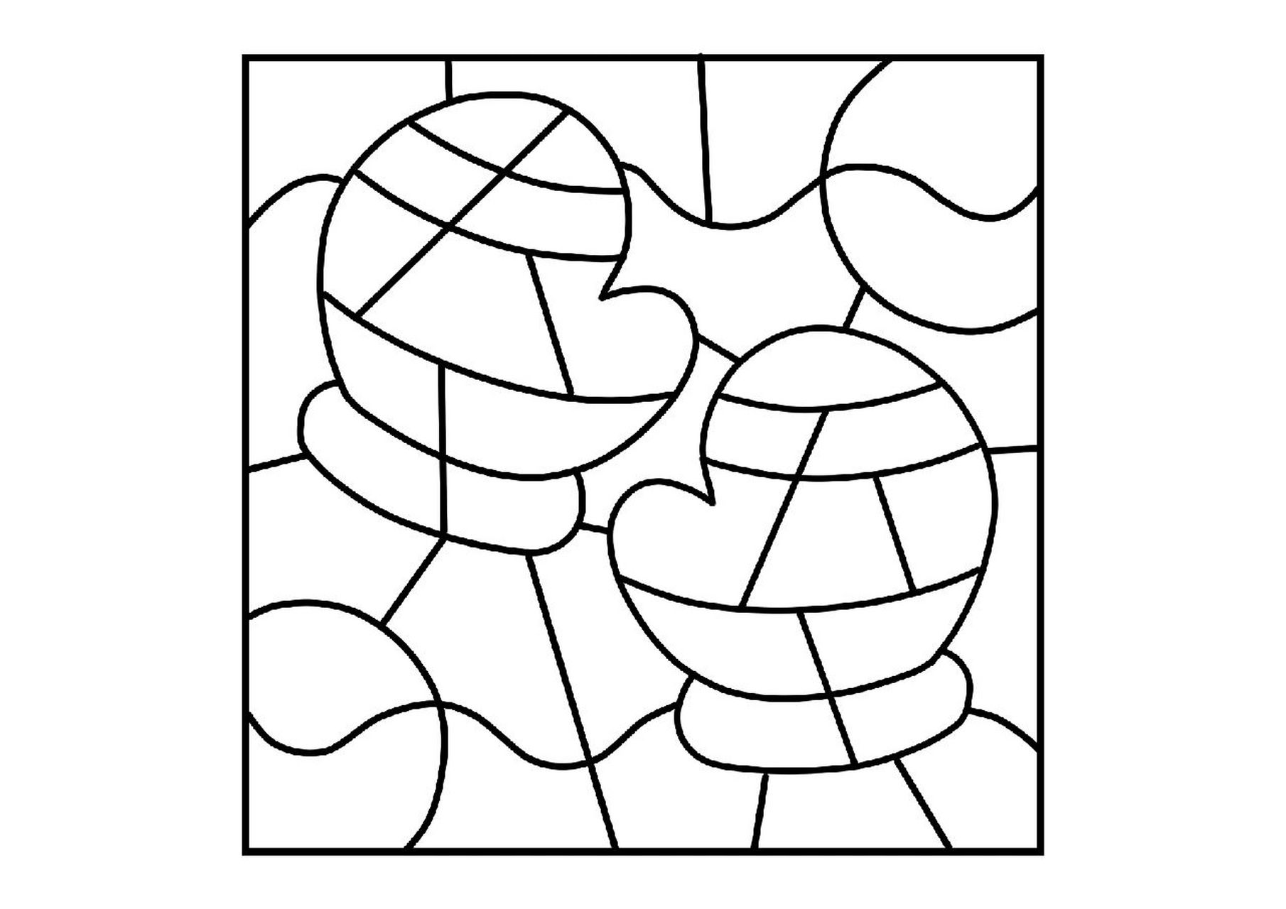 幼儿园美工区可打印素材 幼儿园美工区格子画 93打印