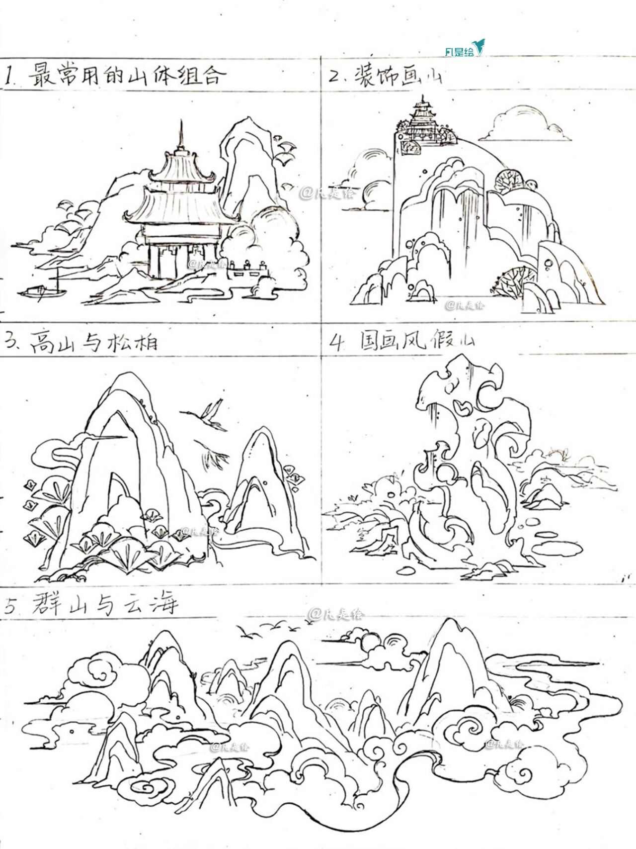 视觉传达考研手绘——马克笔山峦示范 给大家带来一组视传考研手绘