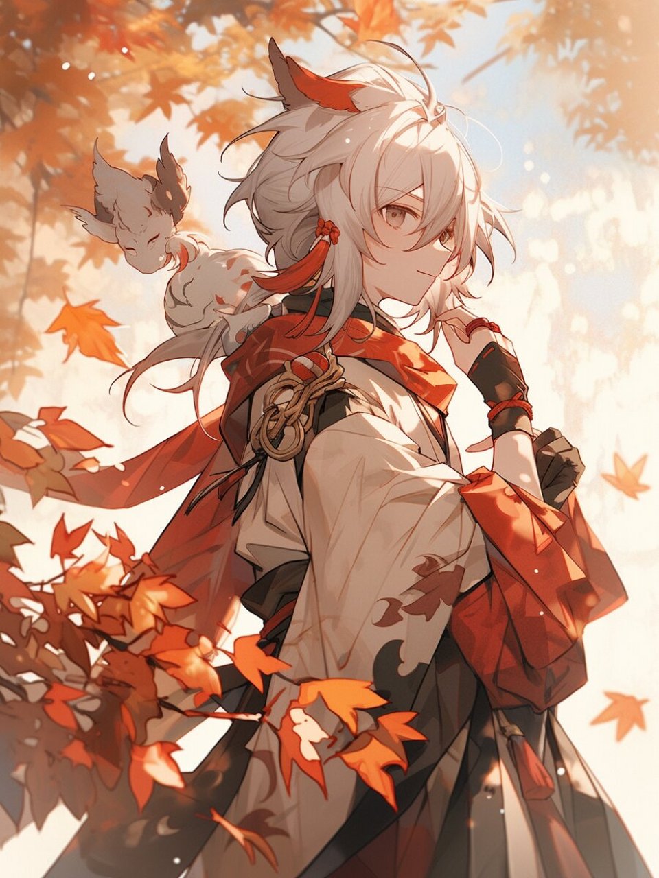 【原神插画】枫原万叶丨精美壁纸 (含完整咒语)左下角进入 	 枫原万叶