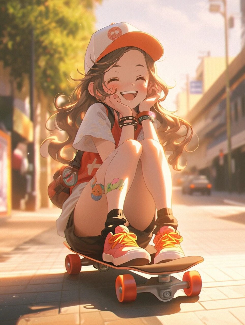 青春运动风|滑板美少女