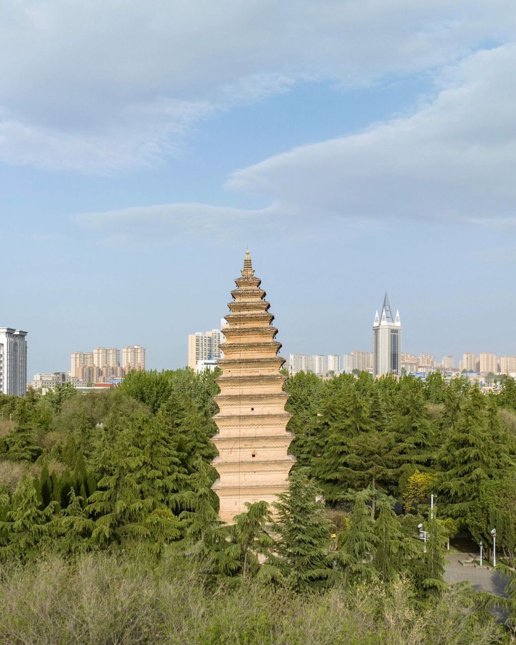 建筑教科书里的佛塔,在河南三门峡  宝轮寺塔,位于河南省三门峡市陕州