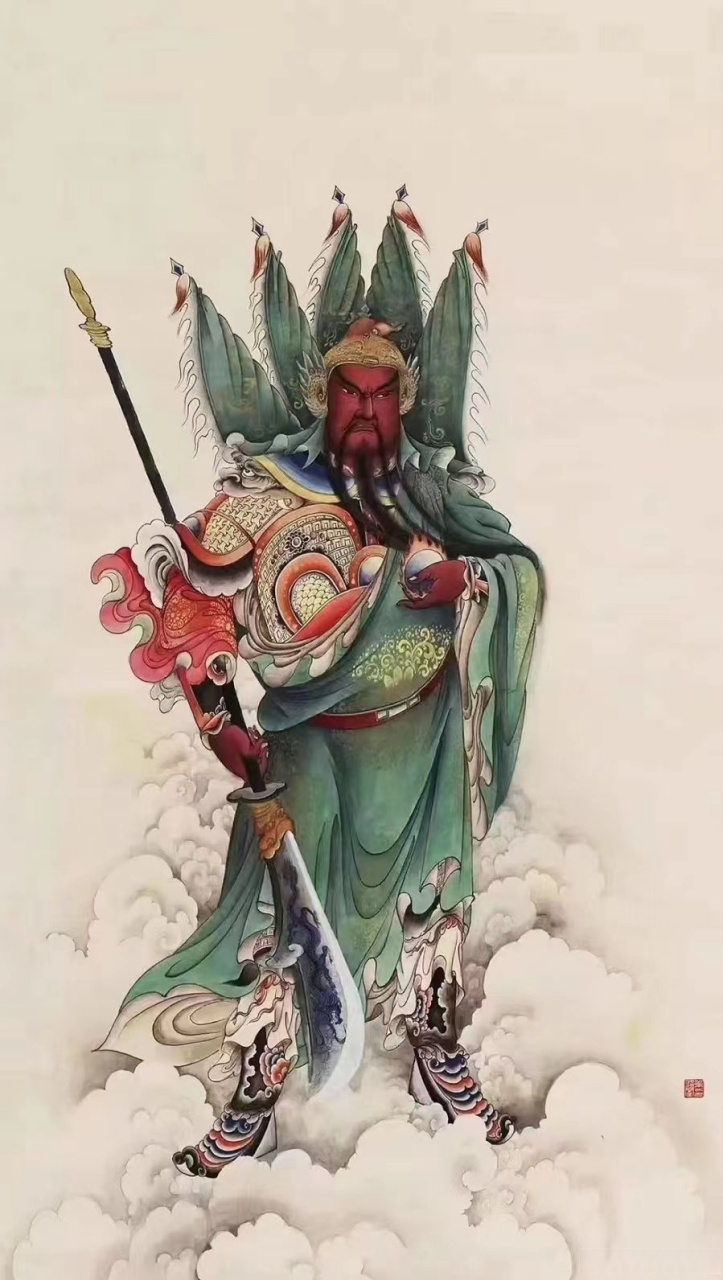 特尼仁波切于上海龙华寺亲见关帝现身表示护持之后,所造的关帝供赞