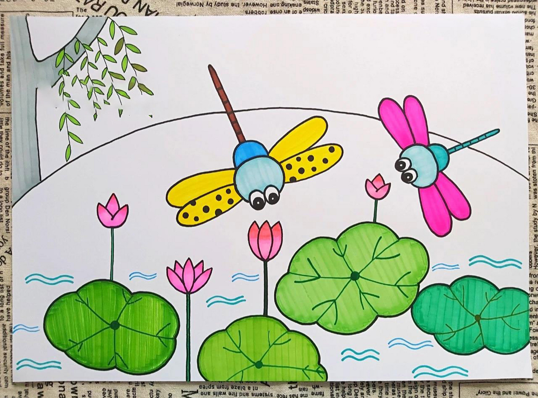 古诗《小池》配画 古诗《小池》配画 泉眼无声惜细流 树荫照水爱晴柔