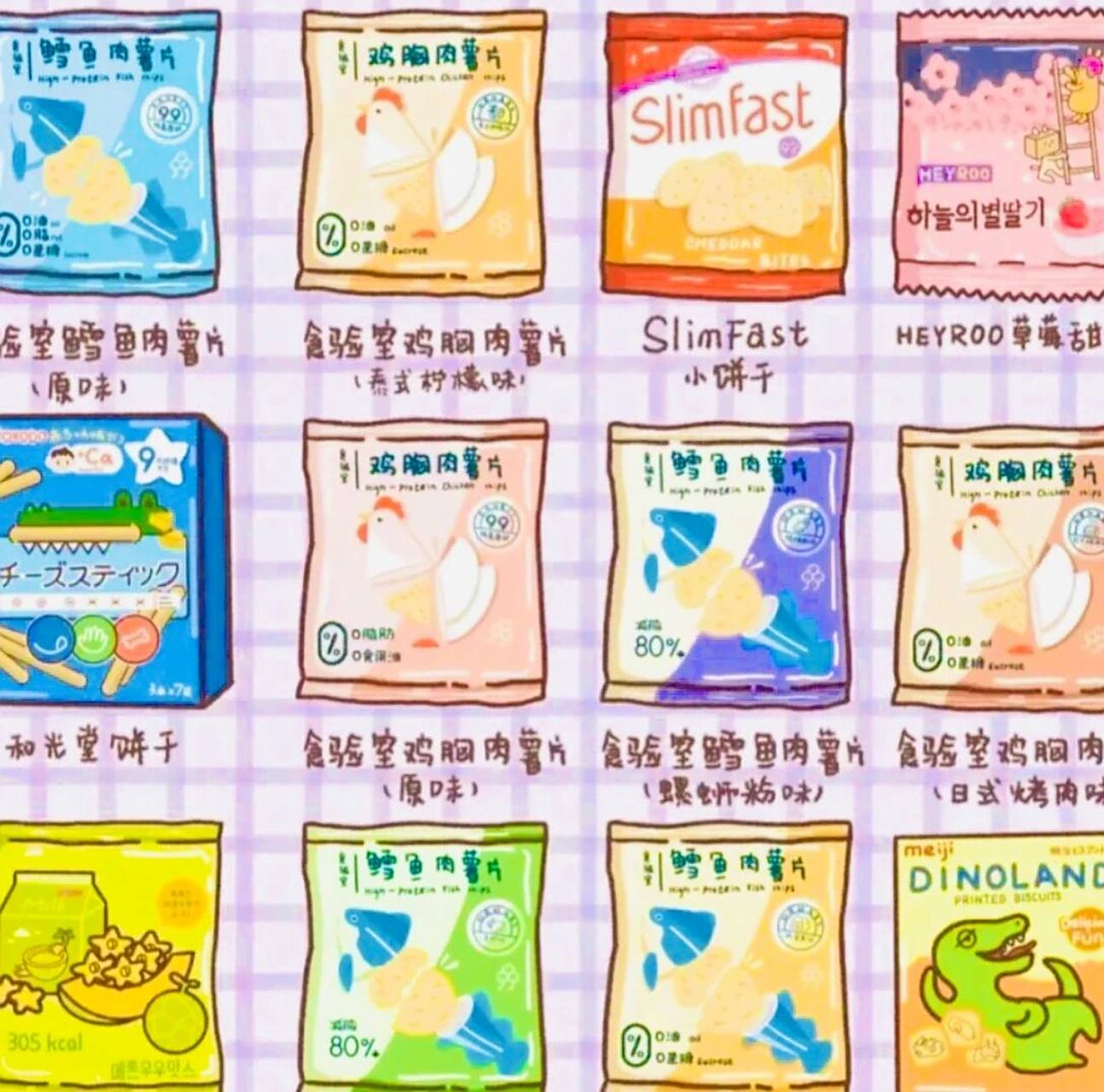 超可爱零食卡通简笔画 (05040890040805)