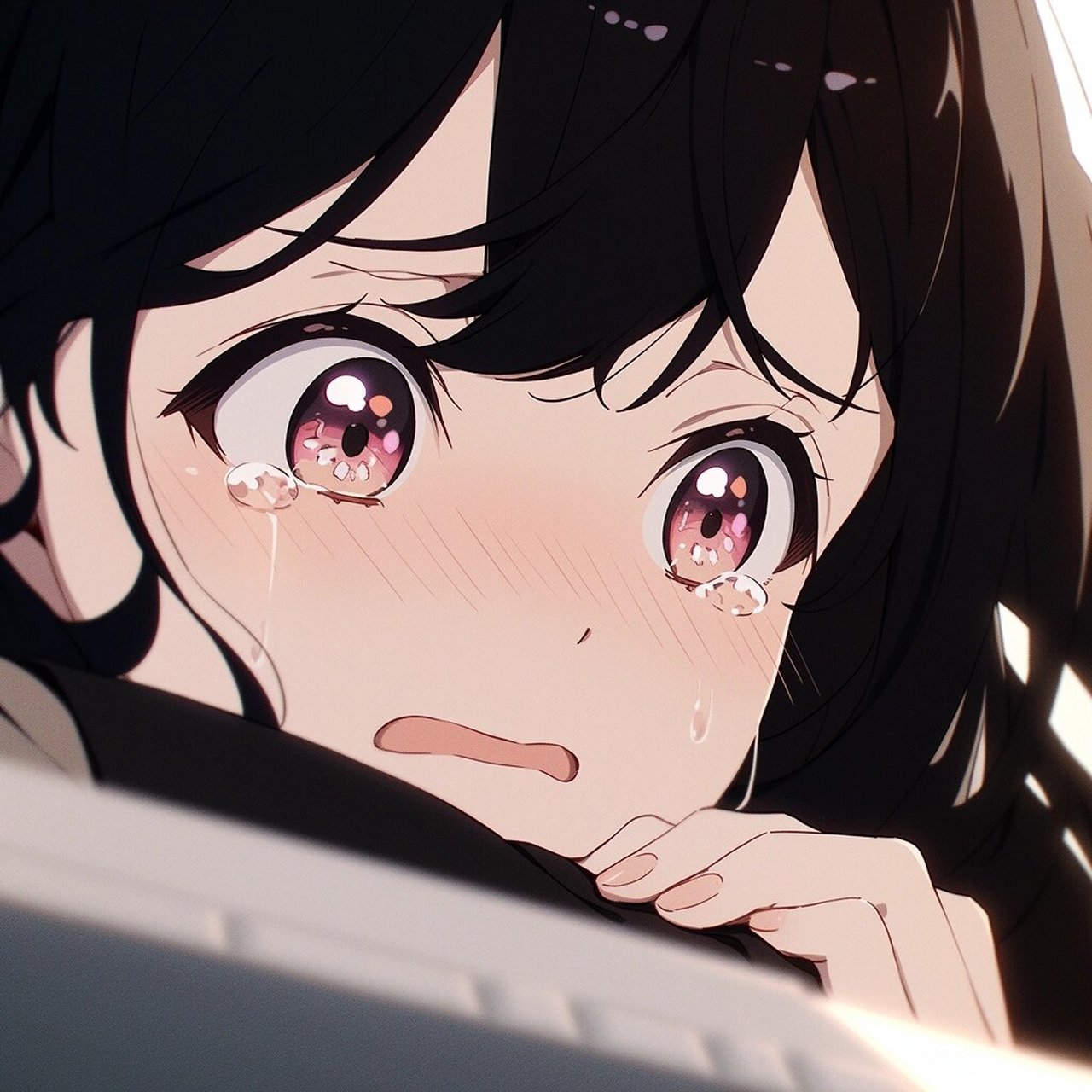 动漫少女头像 | 气哭了