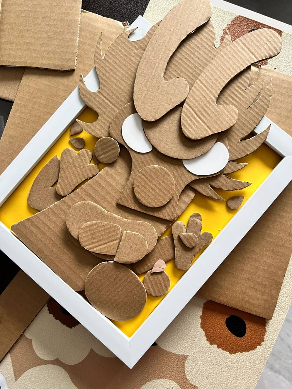 左滑帮我变个龙94快递箱十二生肖纸皮画 快递箱别扔7515一起做